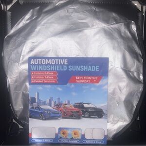 Silver Automotive Windshield Sunshade